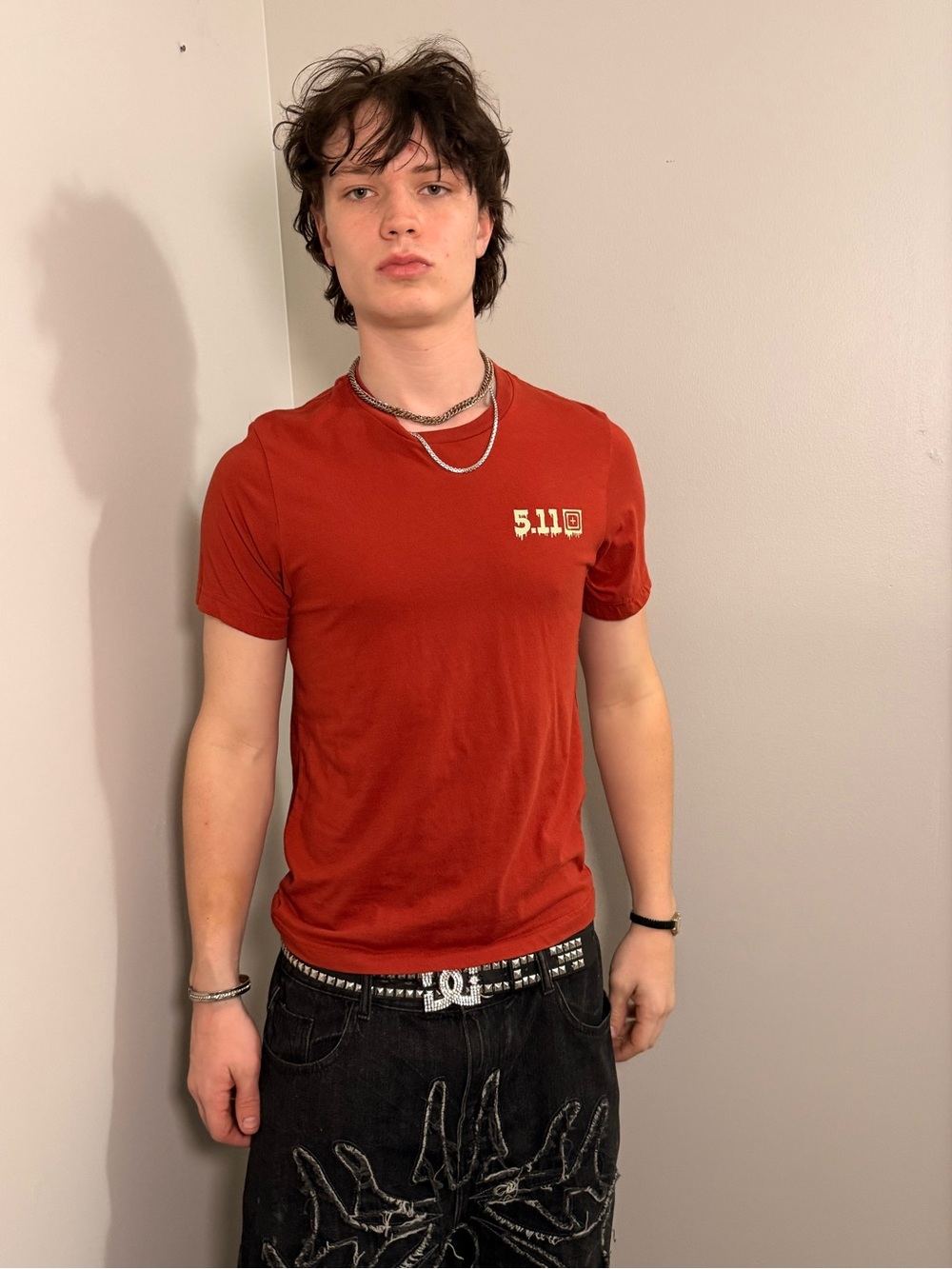 5.11 Tactical Men's Brick Red Logo Short Sleeve Tee